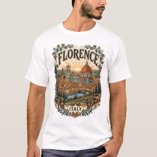 Vintage-Reise Florenz Italien Herren T-Shirt