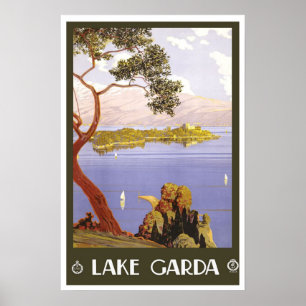 Vintage Reise, Gardasee Poster