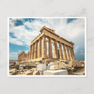 Vintage Reise Griechenland Athenes Grèce Tourismus Postkarte