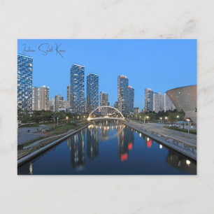 Vintage Reise Incheon Südkorea Stadtrundgang Postkarte