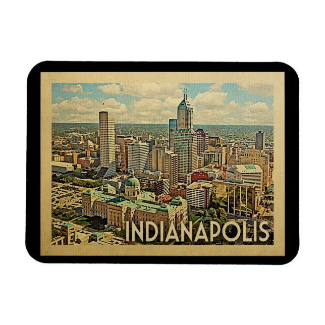 Vintage Reise Indianapolis Indiana Magnet (Horizontal)