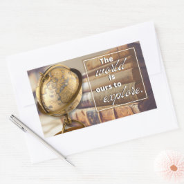 Vintage Reise Inspiration groß Rechteckiger Aufkleber