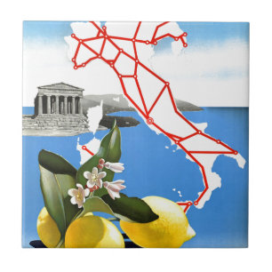 Vintage Reise Italien Fliese