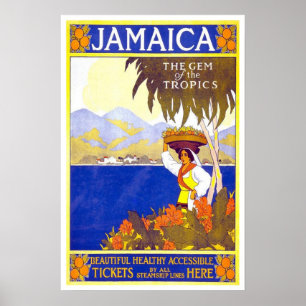 Vintage Reise, Jamaika Poster