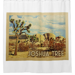 Vintage Reise Joshua-Baum-Kaliforniens Duschvorhang