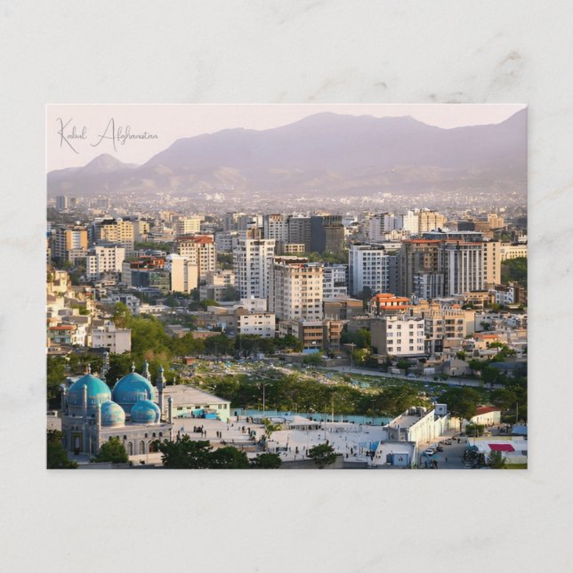 Vintage Reise Kabul Afghanistan Retro Urlaub Postkarte (Vorderseite)