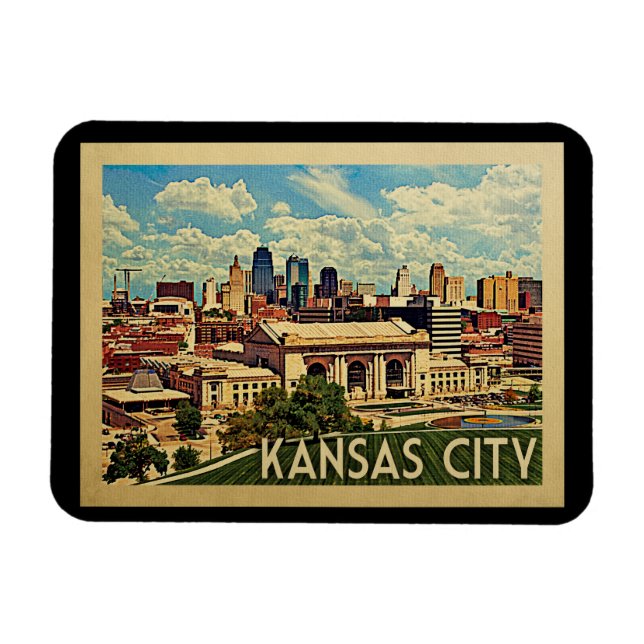 Vintage Reise Kansas City Missouri Magnet (Horizontal)