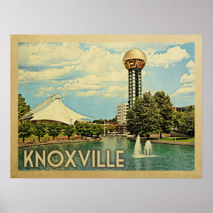 Vintage Reise Knoxville Tennessee Poster