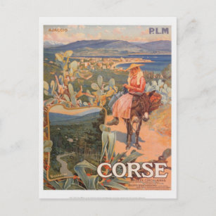 Vintage Reise Korsika, Ajaccio - Postkarte