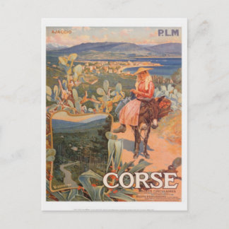 Vintage Reise Korsika, Ajaccio - Postkarte