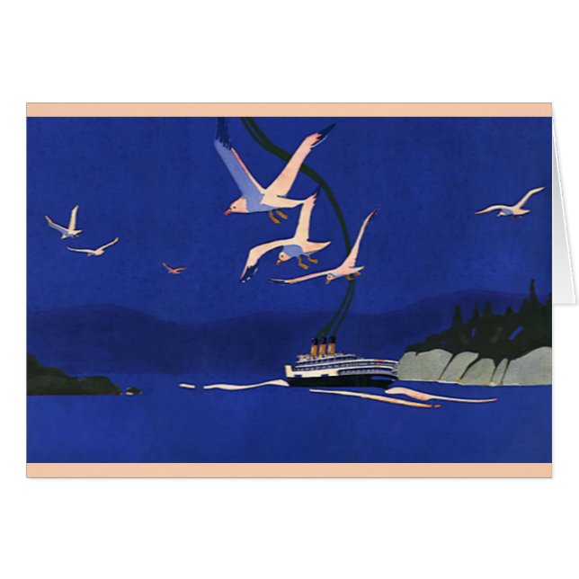 Vintage Reise, Kreuzfahrt Urlaub in Alaska (Vorderseite (Horizontal))