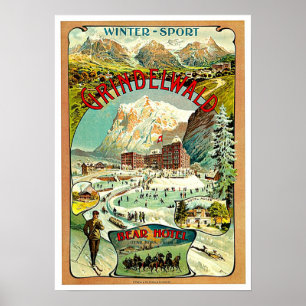 Vintage Reise-Kunst der Schweiz Poster