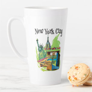 Vintage-Reise-Kunst New York City Freiheitsstatue Milchtasse