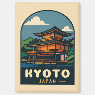 Vintage Reise Kyoto Japan Retro Landschaftliche La Magnet