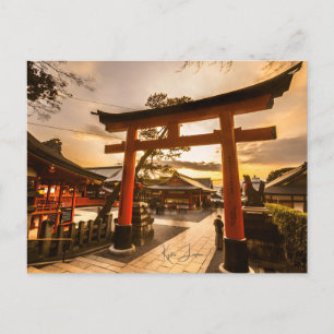 Vintage Reise Kyoto Japan Tempel Fotografie Postkarte