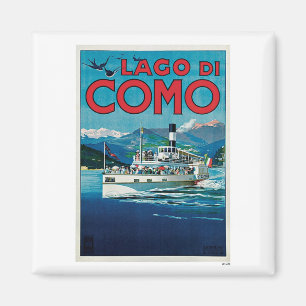 Vintage Reise Lago Di Como Italien Magnet