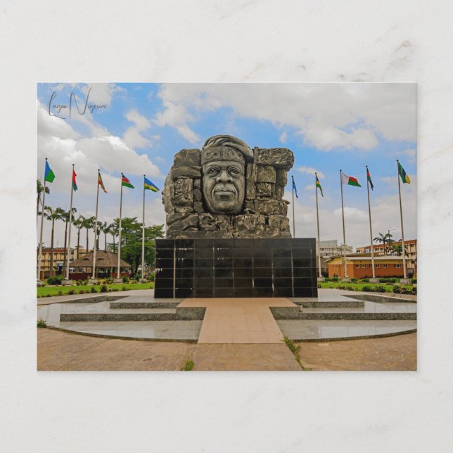 Vintage Reise Lagos Nigeria City Retro Postkarte (Vorderseite)