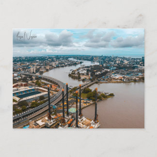 vintage Reise Lagos Nigeria Stadt retro Postkarte