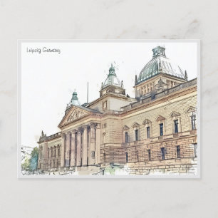 Vintage Reise Leipzig Deutschland Alt der vergange Postkarte