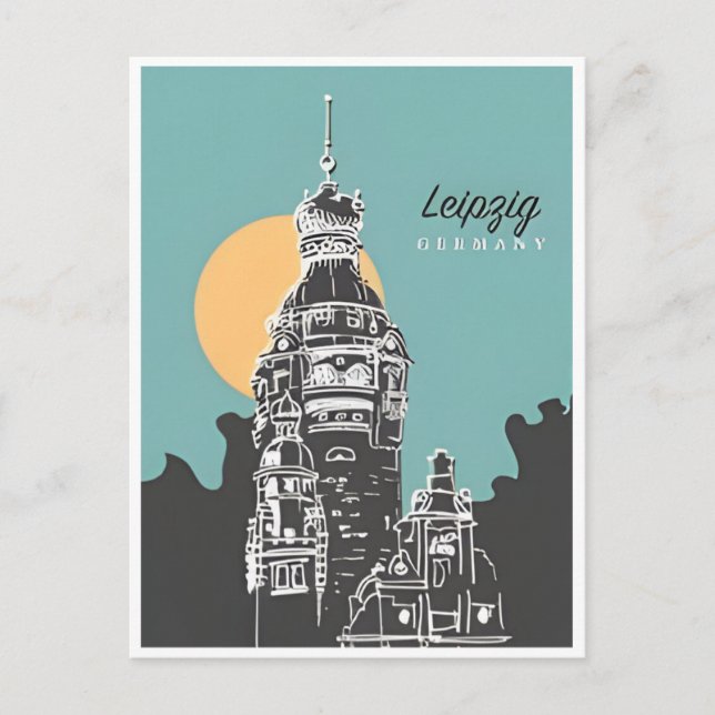 Vintage Reise Leipzig Deutschland Alt der vergange Postkarte (Vorderseite)