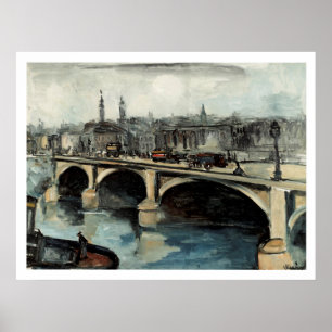 Vintage Reise-London-Brücke, England Poster