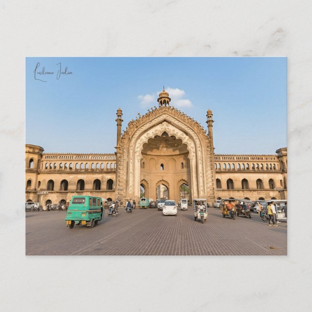 Vintage Reise Lucknow India Vacation Retro Postkarte (Vorderseite)