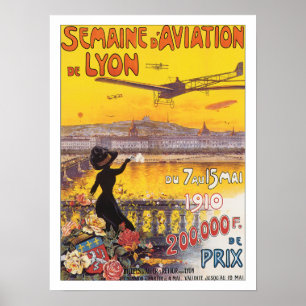 Vintage Reise Lyon Frankreich Poster