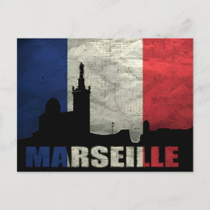 Vintage Reise Marseille Frankreich Retro Tourismus Postkarte