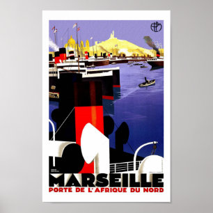 Vintage Reise Marseilles Poster