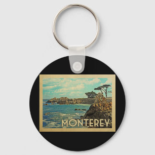 Vintage Reise Monterey Kalifornien Schlüsselanhänger