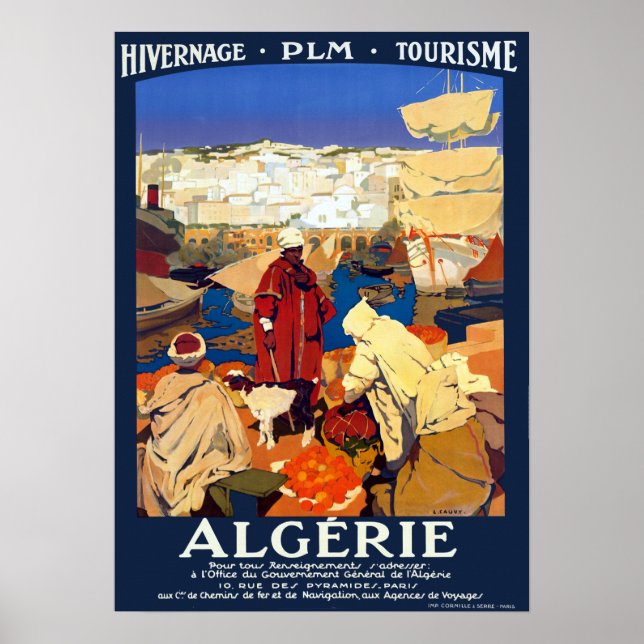 Vintage Reise nach Algerien Poster (Vorne)