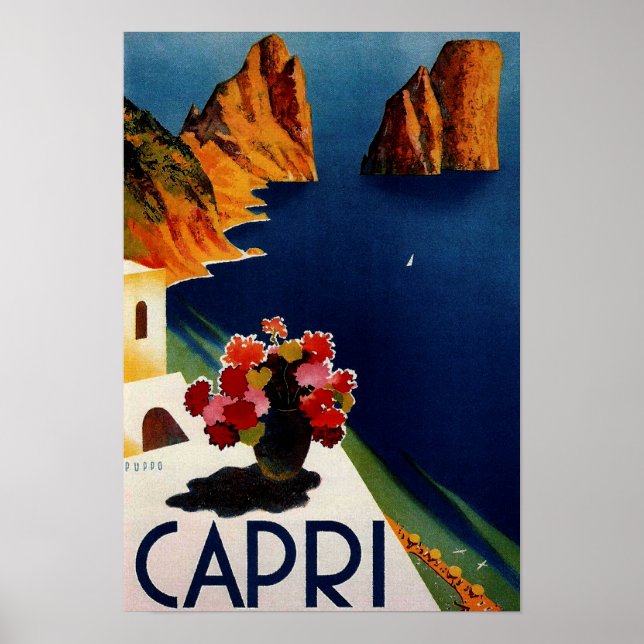 Vintage Reise nach Capri Poster (Vorne)