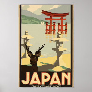 Vintage Reise nach Japan Poster