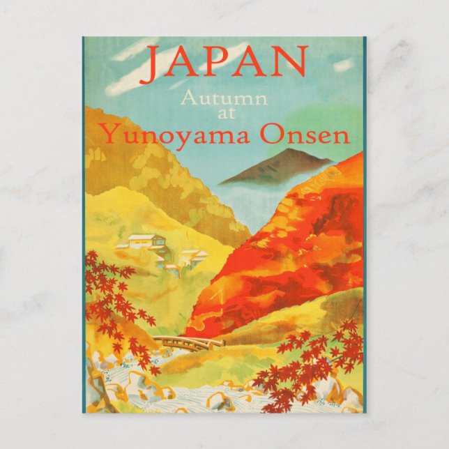 Vintage Reise nach Japan Postkarte (Vorderseite)
