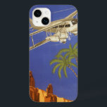 Vintage Reise nach Kairo, Ägypten, Flugzeug von Bi Case-Mate iPhone Hülle<br><div class="desc">Vintage Abbildung Afrikanisches Reise- oder Gepäcketikett aus Kairo,  Ägypten mit einem altmodischen zweiflügeligen Propeller-Flugzeug,  das über die Pyramiden,  Wüste und Palmen fliegt.</div>