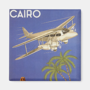 Vintage Reise nach Kairo, Ägypten, Flugzeug von Bi Magnet