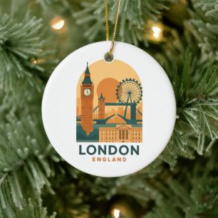 Vintage-Reise nach London, England   Retro  Keramik Ornament