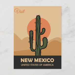 Vintage Reise nach New Mexico Postkarte