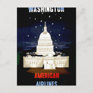 Vintage Reise nach Washington DC Postkarte