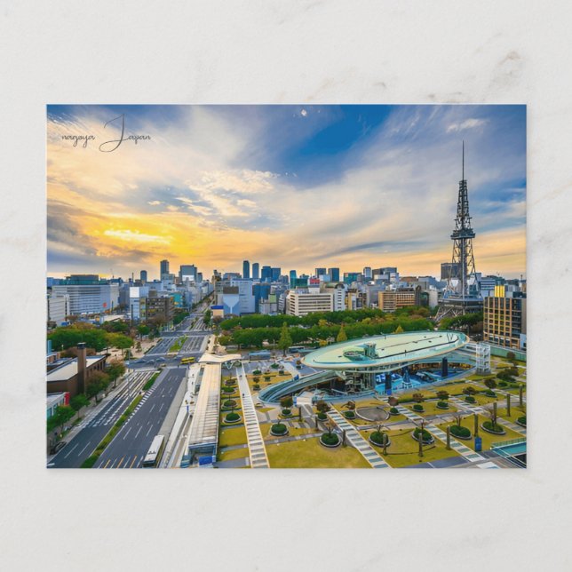 Vintage Reise nagoya Japan Stadt Burg Postkarte (Vorderseite)