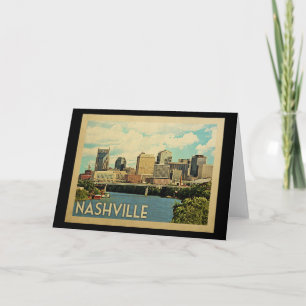 Vintage Reise Nashvilles Tennessee Karte