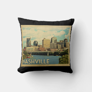 Vintage Reise Nashvilles Tennessee Kissen