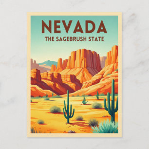 Vintage Reise Nevada Natur Landschaft Retro Postkarte