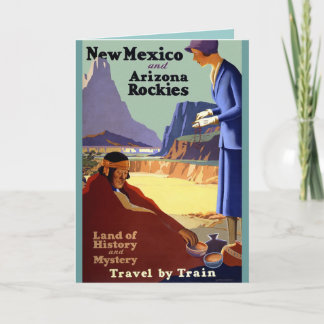 Vintage Reise - New-Mexiko und Arizona Rockies Karte