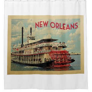 Vintage Reise New Orleans Louisiana Duschvorhang
