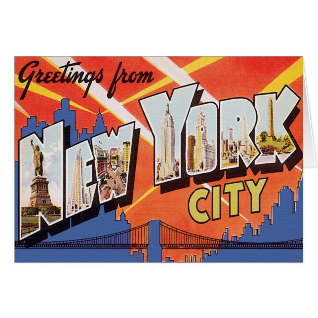 Vintage Reise New York City (Vorderseite (Horizontal))