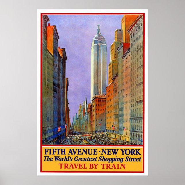 Vintage Reise, New York Poster (Vorne)