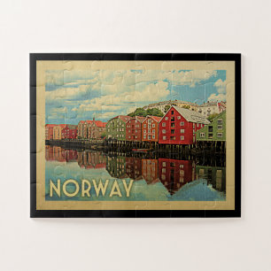 Vintage Reise Norwegens Puzzle