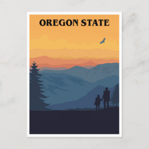 Vintage Reise Oregon Staat United Staaten Retro Postkarte