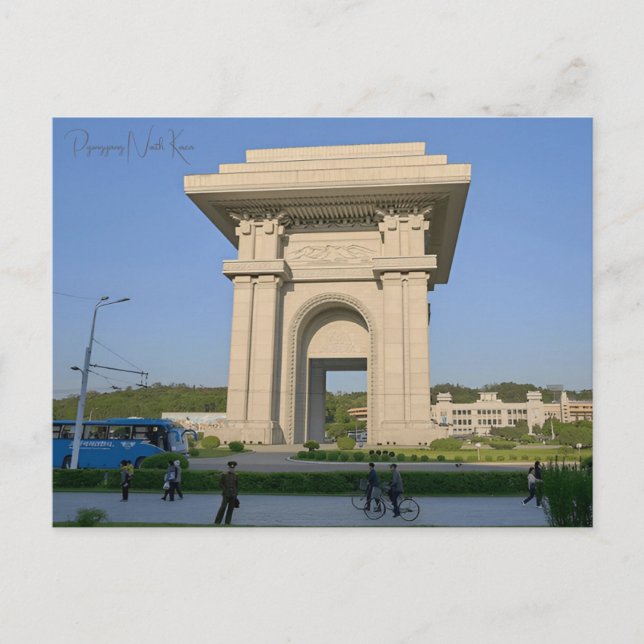 Vintage Reise Pjöngjang Nordkorea Urlaub Post Postkarte (Vorderseite)